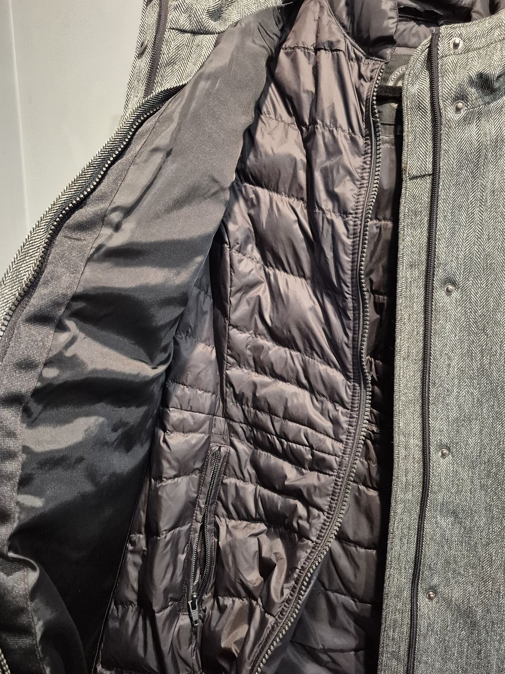 Gotcha Glacier Women’s Hooded Mid-Length Coat - Gray Down Feathers Size Medium - Picture 11 of 16